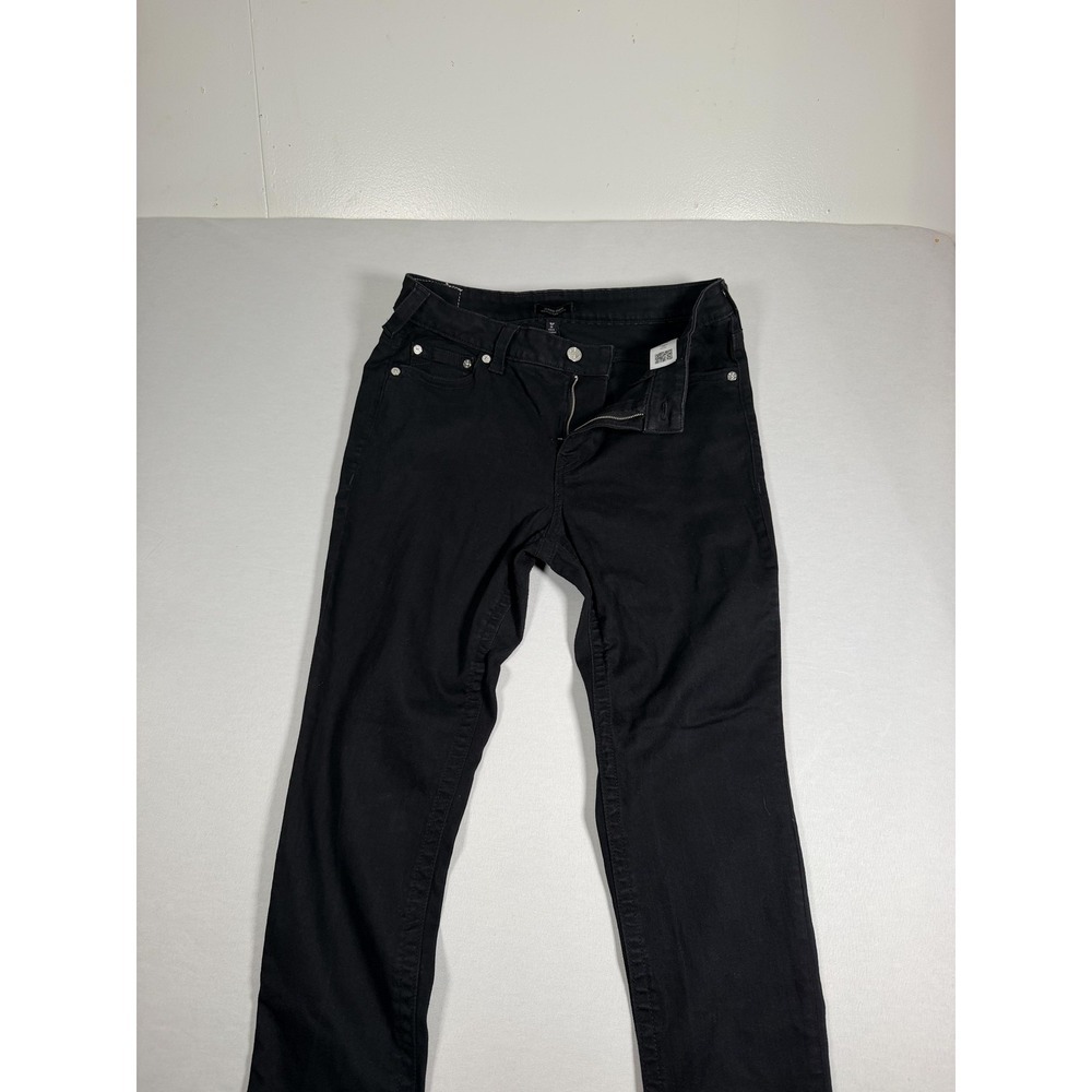 True Religion Jennie Curvy Jeans Womens 36 Black Mid Rise Super Skinny Stretch